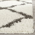 thumbnail image 4 of SAFAVIEH Dallas Logan Geometric Shag Area Rug, Ivory/Dark Grey, 6' x 6' Square, 4 of 7