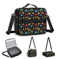 thumbnail image 5 of Game Controller Black Pattern Insulated Lunch Bag with Shoulder Strap and Bottle Holder,Bento School Lunch Bag Box,11x9.5x3.5 Inches, 5 of 5