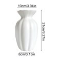 thumbnail image 3 of Eolstice White Faux Ceramic Vase, Vertical Striped Plastic Home Decor Vase, Fresh Dried Flowers Hydroponics Container, Living Room Centerpiece, 3 of 6