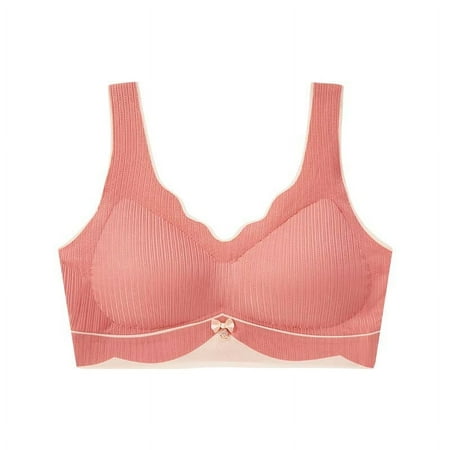 TUWABEII Women s Push-up Non-slip Lace Flower Surface Beautiful Back Seamless Push-up One-piece Bralettes Without Steel Ring Wireless Lift T-Shirt Bra