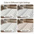 thumbnail image 7 of ODIKA 4'x6' Black White Striped Geometric Diamond Washable Area Rug Inspired Horizontal Band Design with Dotted Non-Slip, Chair-Friendly, Flatwoven for Home Office, Under Desk, 7 of 7