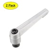 thumbnail image 1 of Unique Bargains M10 Handle Adjustable Clamping Lever Button Ratchet Female Threaded Stud 2 Pcs, 1 of 3