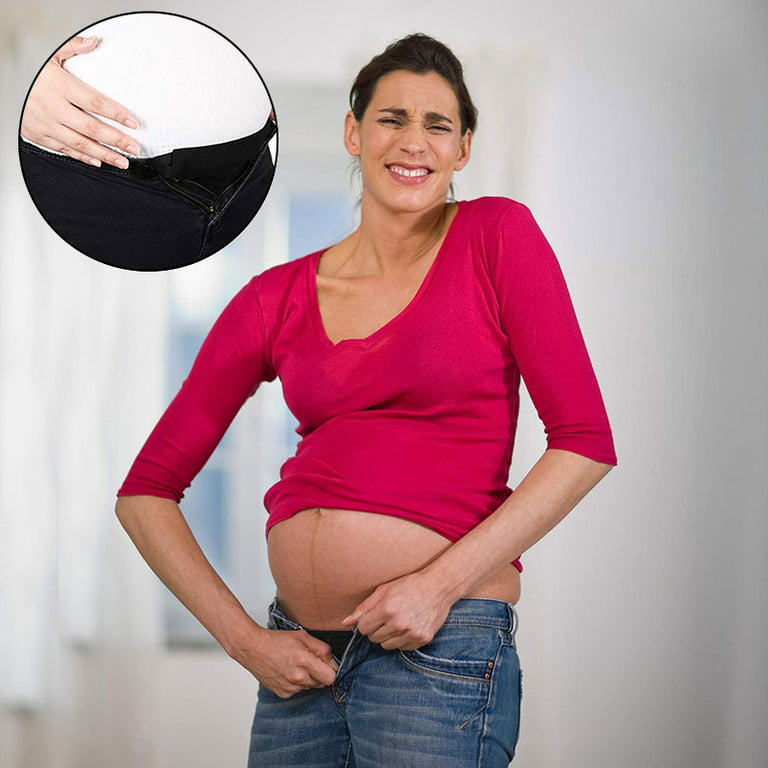 Maternity Waistband Elastic Extender Soft Pants Pregnancy Adjustable Waist  Pregnant Women's Belt Extension