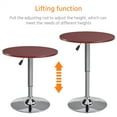 thumbnail image 6 of Alden Design Chrome Base Round Swivel Bar Table for Bistro, Brown, 6 of 11