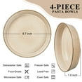 thumbnail image 3 of Vesteel Pasta Bowls Set of 4, 34oz Salad Plates for Home Kitchen, Double Reactive Glaze Large Wide Ceramic Bowls for Serving Dinner, Microwave & Dishwasher Safe, Khaki, 3 of 9