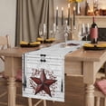 thumbnail image 2 of Table Runners 60 Inches Long Dress Scarves, Texas Star Retro Farmhouse Kitchen/Dining Table Runner, Small Coffee Tablerunners, Vintage Red Wooden Berry 13x60 Inch, 2 of 9