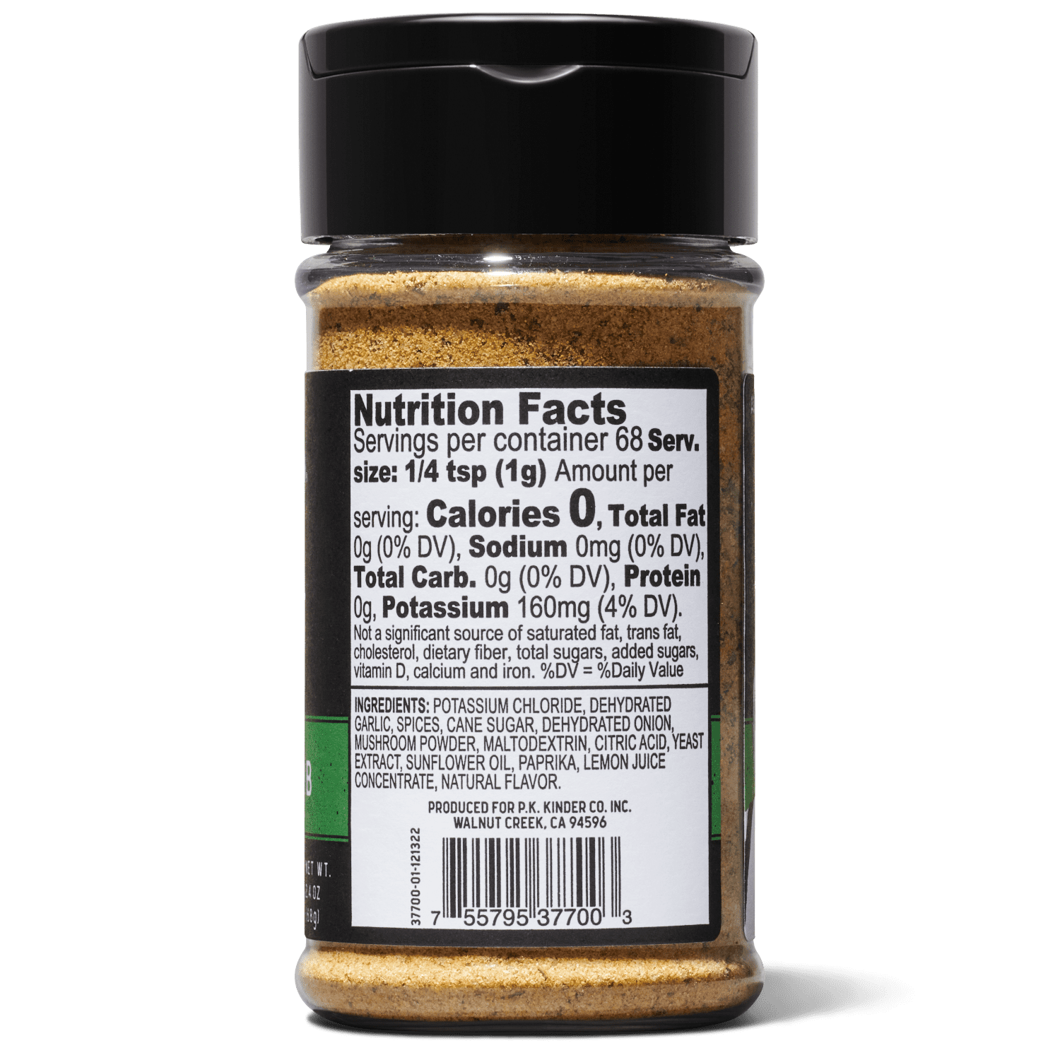 Kinder's Garlic and Herb No Salt Seasoning, 2.4 oz