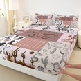 thumbnail image 3 of Castle Fairy Western Cowgirl Boots Hats 4 Pieces Queen Sheet Sets for Teens,Vintage Bull Skull Ultra Soft Flat Sheet,Southwestern Theme Queen Fitted Sheet,Microfiber Bedroom Decor, 3 of 7