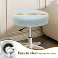 thumbnail image 4 of ZIATUBLE Ocean Starfish Stool Covers Cushion Wood Stripe Bar Stool Cover Slipcovers Size L Universal Round Stool Covers with Padding Set 2 Piece Non Slip Seat Cover for Vanity Stool, 4 of 6