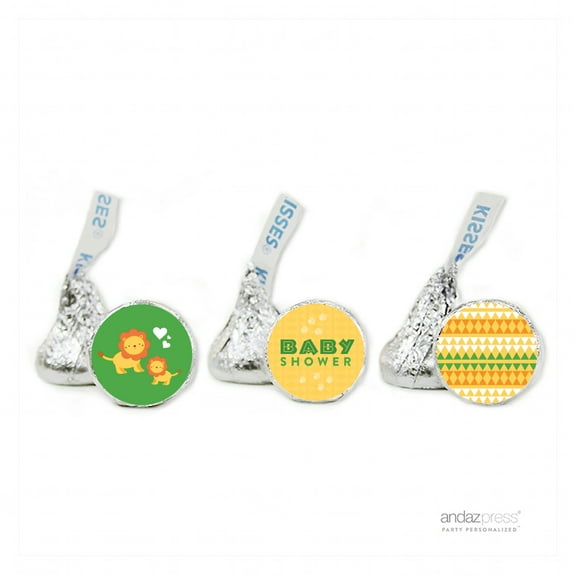 Party  Jungle Safari Baby Shower Hershey´s Kisses Favor Labels, 216-Pack