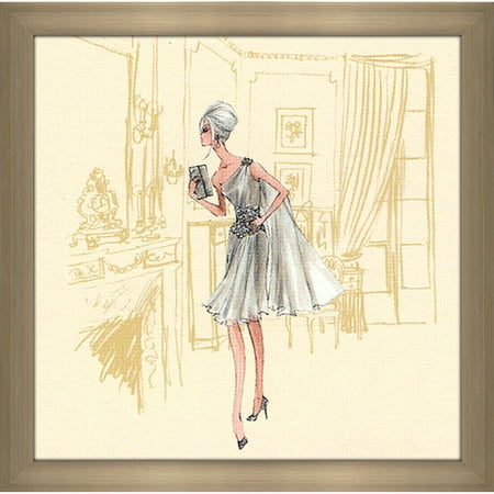 Picture Perfect International ''Silver Dress Barbie '' by Robert Best Framed Painting (Robert Best Barbie Illustrations)