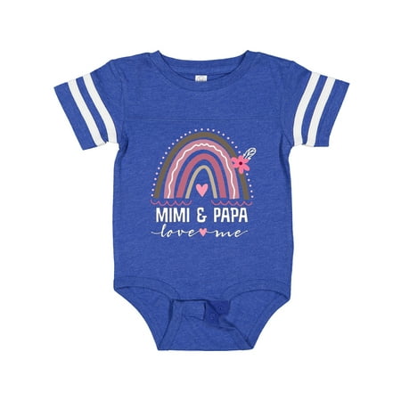 

Inktastic Mimi and Papa Love Me Rainbow Gift Baby Girl Bodysuit