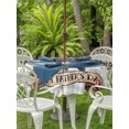 thumbnail image 4 of Outdoor Tablecloth with Umbrella Hole Zipper Grey Father's Day Round Tablecloth 54" Waterproof Outside Table Cloth Checkered Farmhouse Plaid Modern Art Patio Table Cover Tablecloths for Picnic Party, 4 of 8