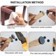 thumbnail image 5 of 50 19mm Teflon Sliding Furniture Glides - Gliders with Nails for Chairs and Armchairs, 5 of 5