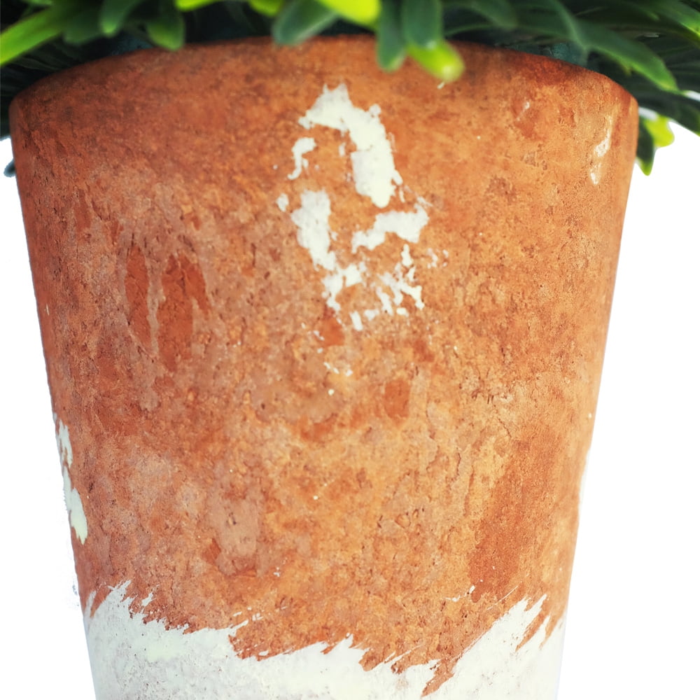 Artificial Potted Plant 5" Green Mini Plastic Artificial Plants Faux Topiary