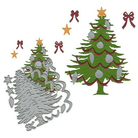AkoaDa 1Pc Christmas Trees Metal Cutting Dies Stencils Die Cut DIY Scrapbooking