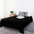 thumbnail image 3 of BEDDING BEGS-100% Egyptian Cotton, 450 TC, 1 PC Flat Sheet, Cool & Breathable-Black Solid, Cal-King Size, 3 of 7