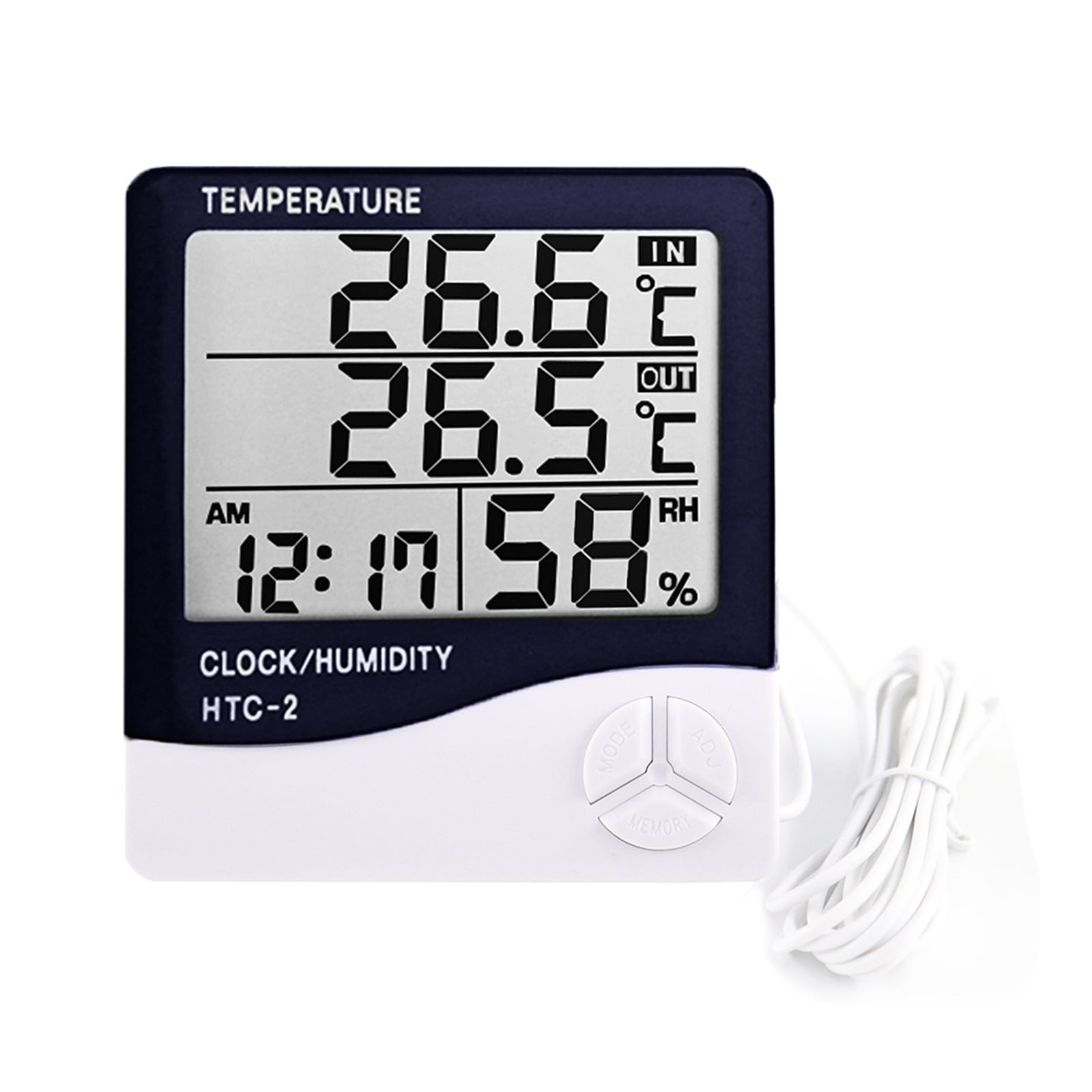 LCD Electronic Digital Humidity Meter Thermometer Hygrometer Indoor Outdoor Weather Station ,Simple Operation