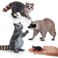 thumbnail image 3 of Neinkie Modèle Animal Simulé Détaillé PVC Forêt Modèle Raccoon pour Enfants, 3 of 9