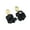 Black, variant on Mightlink 1 Pair Retro Rose Petal Drop Earrings Long Style Exaggerated Dangle Earrings Bright Color Earrings Jewelry Accessories