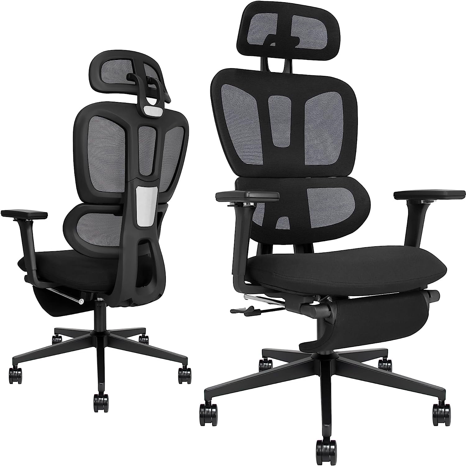 Mesh Office Chair with Footrest High Back Multifunction Computer