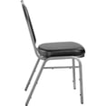 thumbnail image 3 of NPS 9200 Series Premium Vinyl Upholstered Stack Chair, Panther Black Seat/ Silvervein Frame, 3 of 6