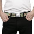 thumbnail image 3 of IT Belt, Seatbelt Buckle Belt, It Welcome To Derry Forest Scenery and Logo Beige Greens, 30 to 44 Inches, 3 of 8