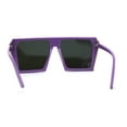 thumbnail image 2 of Womens Geometric Flat Top Racer Fashion Sunglasses Purple Mirror, 2 of 4
