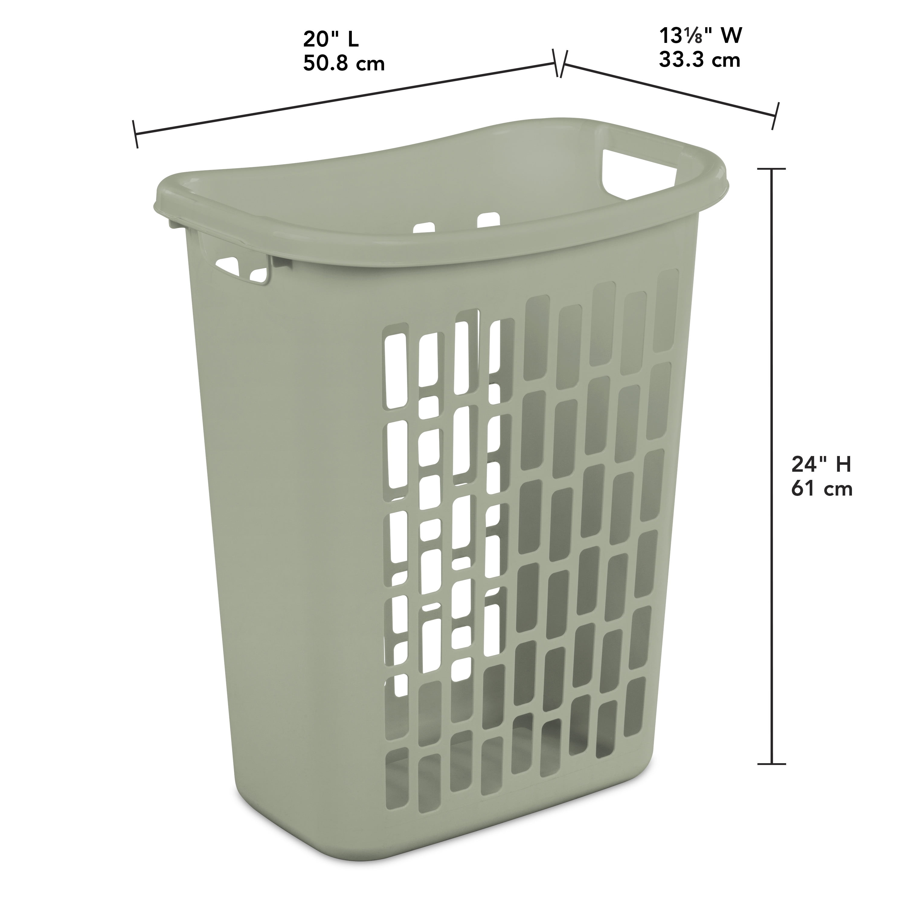 Sterilite Rectangular Open Hamper- Green, STERILITE BTC25 OPP HAMPER