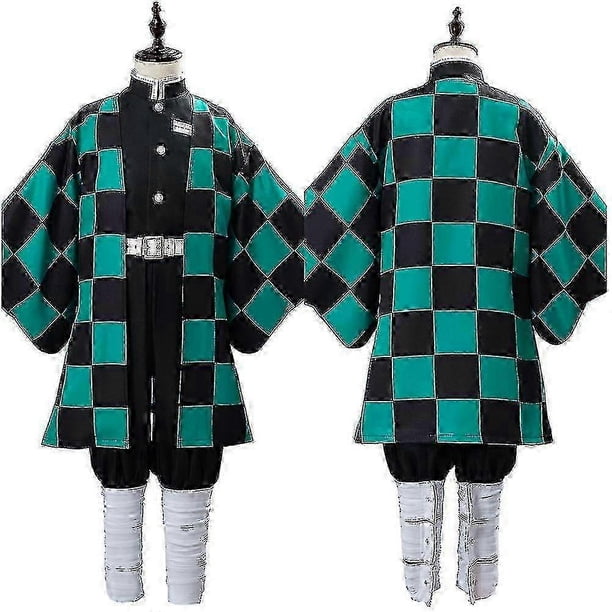Adults Children'S Anime Demon Killer Mutsuki No Eight Leaves God Ado Tanjiro Cosplay Costume Kimono Cloak Set Halloween