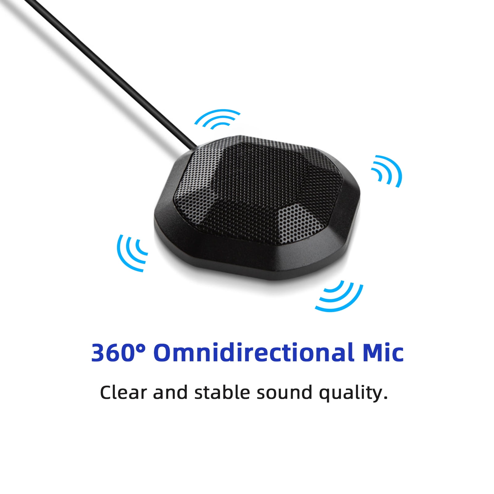Lhnjimrsy Microphone USB De Conférence, Micro à Condensateur USB, Micro Omnidirectionnel Pour Ordinateur Portable, PC, Facile à Installer