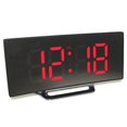thumbnail image 1 of Reloj despertador digital con espejo LED, pantalla multifunción, luz nocturna LCD, mesa de escritorio, USB C, 1 of 5