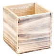 thumbnail image 4 of Wood Planter Box 4 Inch Square, Whitewash Color, Plastic Liner, Garden Centerpiece Display, Wedding Flowers Holder, Home and Venue Decor, (Set of 6) (Whitewash), 4 of 5