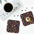 thumbnail image 4 of Pofeuu Cute Animals Print Coasters for Drinks, 4Pack PU Leather Coasters, Bar Drink Coasters for Tabletop Protection, Furniture from Damage-Square, 4 of 6
