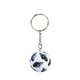 thumbnail image 1 of KAKOWELY Llavero con colgante de fútbol, simulación de fútbol, conmemorativo del Mundial, bolso de mano, colgante para teléfono (blanco y negro), 1 of 4
