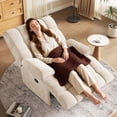 thumbnail image 3 of Copiae 38.19" Wide Chenille Modern Upholstered Manual Swivel Recliner, Standard Recliner, Widened Width, 360° Swivel and Tuxedo Armrests, 3 of 16