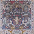 thumbnail image 1 of Ahgly Company Indoor Square Mid-Century Modern Purple Purple Oriental Area Rugs, 3' Square, 1 of 6