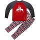 thumbnail image 3 of Conjuntos de pijamas navideños para la familia Ropa de dormir a juego para parejas Elk Holiday Trajes de dos piezas Xemadio CJWUS-3149, 3 of 7