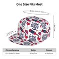 thumbnail image 2 of Adjustable Baseball Cap, Red Wine Glass Bottle Flat Bill Trucker Flat Brim Hats Dad Hat for Men Women - Snapback Hat Adjustable Size, 2 of 7
