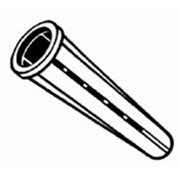 MIDWEST FASTENER 04287 Conical Anchor, #10-12 Thread, 1 in L, Plastic