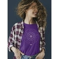 thumbnail image 2 of Zodiac Wheel Emoji - Astrology Horoscope Constellation Women's T-shirt, 2 of 4