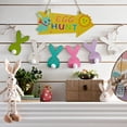 thumbnail image 2 of Fall Decor Outdoor Porch Creative Easter Party Crafts Decor DIY Handmade Rabbit Wooden Sign Hangings, 2 of 4