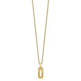 thumbnail image 2 of Diamond2Deal 14K Yellow Gold Polished and Textured Fancy Necklace for Women 17", 2 of 5