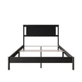 thumbnail image 6 of Home Design Tuskegee Twin Panel Bed Frame with Geometric Headboard and Solid Wood Frame, Black, Box Spring Required, Easy Assembly, 6 of 11