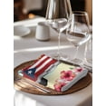 thumbnail image 6 of Puerto Rican Flag Cloth Napkins Set of 4 Reusable Dinner Napkins, Vintage Country Truck Flowers Blue Beige Cocktail Napkin Washable Table Napkins for Wedding/Holiday Party/Baby Shower 20"x20", 6 of 7