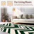 thumbnail image 2 of ODIKA 8' x 10' Machine Washable Non-Slip Area Rug, Geometric Chevron High Traffic Rug, Green, 351968, 2 of 7