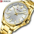 thumbnail image 3 of CURREN Men Classic Black Quartz Stainless Steel Watch Fashion Simple Luminous Men's Wristwatch, 3 of 6