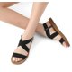 thumbnail image 4 of Sandalia DREAM PAIRS ELENA Negra con Tira Elástica en el Tobillo y Suela Plana, 4 of 5