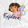 thumbnail image 2 of Popfunk Dora The Explorer Live, Learn, Explore Unisex Adult T Shirt, White, 2X-Large, 2 of 5