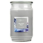 Mainstays Mountain River Scented Single-Wick Large Glass Jar Candle, 20 oz